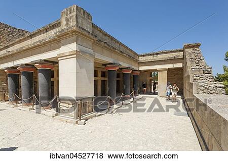 Palace of Knossos, The Hall of the Double Axes, ancient city of Knossos, Heraklion, Crete, Greece, Europe View Large Photo Image Stock Photo - Palace of Knossos, The Hall of the Double Axes, ancient city of Knossos, Heraklion, Crete, Greece, Europe. Fotosearch