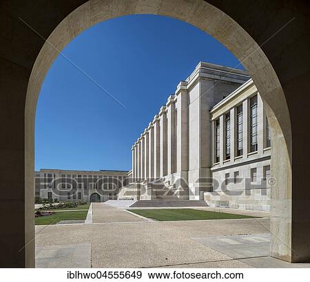 Palace of Nations, Palais des Nations, built in 1929-1938, since 1966 European headquarters of the United Nations, UNOG, in front the Wilson Globe, Geneva, Switzerland, Europe View Large Photo Image Stock Photo - Palace of Nations, Palais des Nations, built in 1929-1938, since 1966 European headquarters of the United Nations, UNOG, in front the Wilson Globe, Geneva, Switzerland, Europe. Fotosearch
