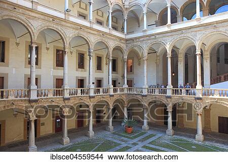 Palazzo Reale, also called Palazzo dei Normanni or Norman Palace, in the courtyard, Palermo, Sicily, Italy, Europe View Large Photo Image Picture - Palazzo Reale, also called Palazzo dei Normanni or Norman Palace, in the courtyard, Palermo, Sicily, Italy, Europe. Fotosearch