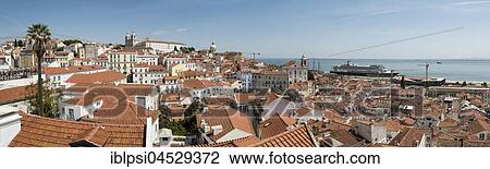 Panoramic view of Alfama from Portas do Sol, Lisbon, Portugal, Europe View Large Photo Image Stock Image - Panoramic view of Alfama from Portas do Sol, Lisbon, Portugal, Europe. Fotosearch
