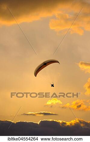 Paraglider in the air, Baden-Württemberg Germany View Large Photo Image Picture - Paraglider in the air, Baden-Württemberg Germany. Fotosearch