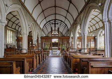 Stock Photo - Parish Church, St Neot, Bodmin Moor, Cornwall, England, United Kingdom, Europe. Fotosearch