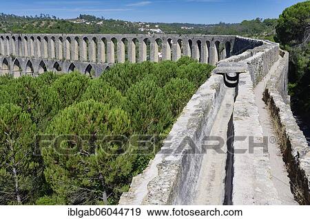 Pegoes aqueduct, Castle and Convent of the Order of Christ, Tomar, Santarem district, Portugal, Europe View Large Photo Image Stock Photo - Pegoes aqueduct, Castle and Convent of the Order of Christ, Tomar, Santarem district, Portugal, Europe. Fotosearch