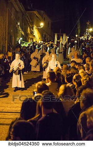 Penitents, Nazarenos, in their typical penitential robes at procession, Semana Santa, Good Friday, Pollença, Majorca, Balearics, Spain, Europe View Large Photo Image Stock Image - Penitents, Nazarenos, in their typical penitential robes at procession, Semana Santa, Good Friday, Pollença, Majorca, Balearics, Spain, Europe. Fotosearch
