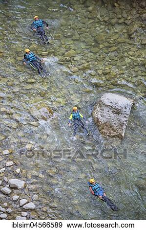 People canyoning in the Gorges du Verdon, Provence-Alpes-Cote d'Azur, Provence, France, Europe View Large Photo Image Stock Photo - People canyoning in the Gorges du Verdon, Provence-Alpes-Cote d'Azur, Provence, France, Europe. Fotosearch