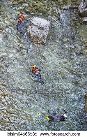 People canyoning in the Gorges du Verdon, Provence-Alpes-Cote d'Azur, Provence, France, Europe View Large Photo Image Stock Photography - People canyoning in the Gorges du Verdon, Provence-Alpes-Cote d'Azur, Provence, France, Europe. Fotosearch