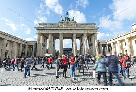People run across the square at Brandenburg Gate, Berlin, Germany, Europe View Large Photo Image Stock Photo - People run across the square at Brandenburg Gate, Berlin, Germany, Europe. Fotosearch