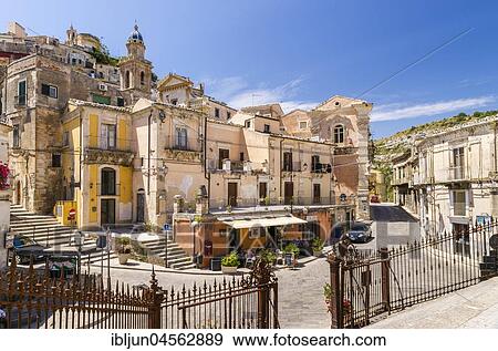 Piazza Republica, Ragusa, UNESCO World Heritage, Val di Noto, Ragusa Province, Sicily, Italy, Europe View Large Photo Image Stock Photo - Piazza Republica, Ragusa, UNESCO World Heritage, Val di Noto, Ragusa Province, Sicily, Italy, Europe. Fotosearch