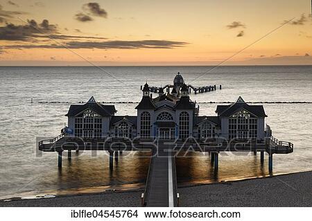 Pier on the beach, Seebad Sellin, Rügen, Mecklenburg-Western Pomerania, Germany, Europe View Large Photo Image Picture - Pier on the beach, Seebad Sellin, Rügen, Mecklenburg-Western Pomerania, Germany, Europe. Fotosearch