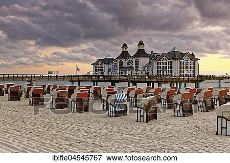 Pier on the beach, Seebad Sellin, Rügen, Mecklenburg-Western Pomerania, Germany, Europe View Large Photo Image Stock Photo - Pier on the beach, Seebad Sellin, Rügen, Mecklenburg-Western Pomerania, Germany, Europe. Fotosearch