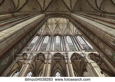 Pillars and ceiling vaults of St. Marienkirche, Lübeck, Schleswig-Holstein, Germany, Europe View Large Photo Image Stock Image - Pillars and ceiling vaults of St. Marienkirche, Lübeck, Schleswig-Holstein, Germany, Europe. Fotosearch