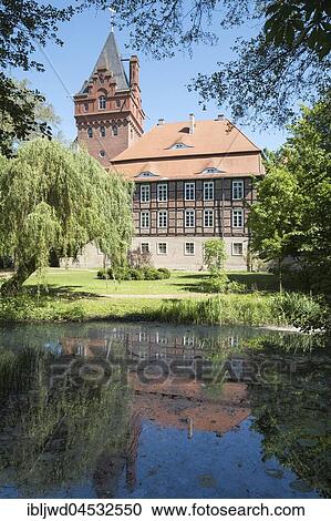 Stock Image - Plattenburg Water Castle, Plattenburg, Brandenburg, Germany, Europe. Fotosearch