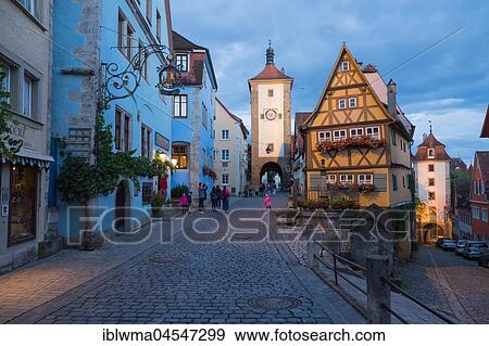 Plönlein with Siebersturm and Kobolzeller Tor, Rothenburg ob der Tauber, Central Franconia, Franconia, Bavaria, Germany, Europe View Large Photo Image Stock Photo - Plönlein with Siebersturm and Kobolzeller Tor, Rothenburg ob der Tauber, Central Franconia, Franconia, Bavaria, Germany, Europe. Fotosearch