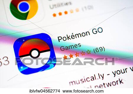 Pokemon Go App in the Apple App Store, Mobile Game, Virtual Reality, Game, Nintendo, App-Icon, Display on a screen of the mobile phone, iPhone, iOS, Smartphone, Macro Shooting, Detail, full size View Large Photo Image Picture - Pokemon Go App in the Apple App Store, Mobile Game, Virtual Reality, Game, Nintendo, App-Icon, Display on a screen of the mobile phone, iPhone, iOS, Smartphone, Macro Shooting, Detail, full size. Fotosearch