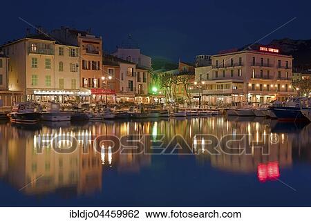 Port de Cassis harbour by night, Cassis, Provence-Alpes-Côte d'Azur, France, Europe View Large Photo Image Stock Image - Port de Cassis harbour by night, Cassis, Provence-Alpes-Côte d'Azur, France, Europe. Fotosearch