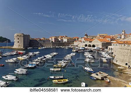 Port of Old Town of Dubrovnik, southern Dalmatia, Dalmatia, Adriatic coast, Croatia, Europe View Large Photo Image Stock Image - Port of Old Town of Dubrovnik, southern Dalmatia, Dalmatia, Adriatic coast, Croatia, Europe. Fotosearch