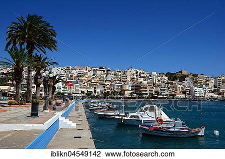 Port Sitia Regional district Lasithi, Eastern Crete, Greece, Europe View Large Photo Image Stock Image - Port Sitia Regional district Lasithi, Eastern Crete, Greece, Europe. Fotosearch