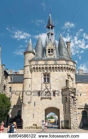 Porte Cailhau, Bordeaux, France, Europe View Large Photo Image Stock Image - Porte Cailhau, Bordeaux, France, Europe. Fotosearch