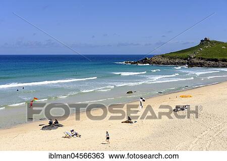 Porthmeor Beach, St Ives, Cornwall, England, Great Britain View Large Photo Image Stock Image - Porthmeor Beach, St Ives, Cornwall, England, Great Britain. Fotosearch