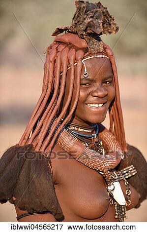 Portrait of a young, married Himbafrau, Kaokoveld, Kunene, Namibia, Africa View Large Photo Image Stock Photo - Portrait of a young, married Himbafrau, Kaokoveld, Kunene, Namibia, Africa. Fotosearch