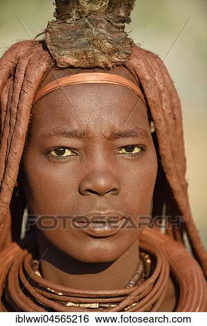 Portrait of a young, married Himbafrau, Kaokoveld, Kunene, Namibia, Africa View Large Photo Image Stock Photograph - Portrait of a young, married Himbafrau, Kaokoveld, Kunene, Namibia, Africa. Fotosearch