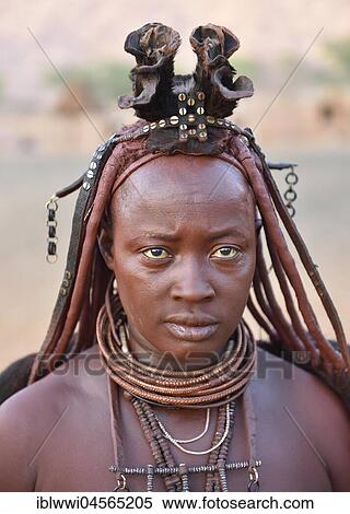 Portrait of a young, married Himbafrau, Kaokoveld, Kunene, Namibia, Africa View Large Photo Image Stock Photography - Portrait of a young, married Himbafrau, Kaokoveld, Kunene, Namibia, Africa. Fotosearch