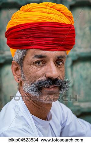 Portrait of Rajasthani dressed in traditional clothes, Jodhpur, Rajasthan, India, Asia View Large Photo Image Picture - Portrait of Rajasthani dressed in traditional clothes, Jodhpur, Rajasthan, India, Asia. Fotosearch