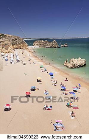 Praia da Dona Ana sandy beach, near Lagos, Algarve, Portugal, Europe View Large Photo Image Stock Image - Praia da Dona Ana sandy beach, near Lagos, Algarve, Portugal, Europe. Fotosearch