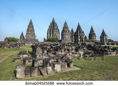 Prambanan Hindu Temple, Stupas, Daerah Istimewa Yogyakarta, Java, Indonesia, Asia View Large Photo Image Stock Photograph - Prambanan Hindu Temple, Stupas, Daerah Istimewa Yogyakarta, Java, Indonesia, Asia. Fotosearch