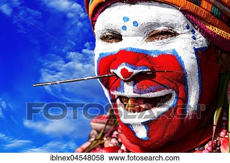 Preparation of the highland tribes, War Kang group, to the great, yearly Sing Sing of Goroka, Goroka, Papua New Guinea, Oceania View Large Photo Image Stock Photo - Preparation of the highland tribes, War Kang group, to the great, yearly Sing Sing of Goroka, Goroka, Papua New Guinea, Oceania. Fotosearch