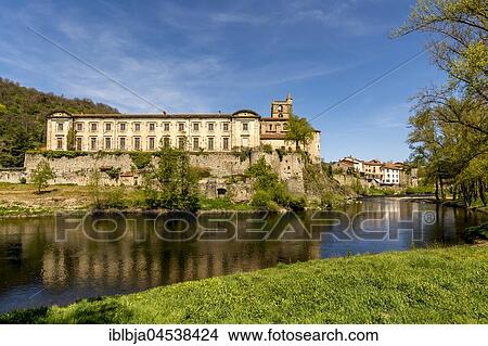 Priory Sainte-Croix on the Allier river, Lavoute-Chilhac village, Haute-Loire department, Auvergne-Rhône-Alpes, France, Europe View Large Photo Image Picture - Priory Sainte-Croix on the Allier river, Lavoute-Chilhac village, Haute-Loire department, Auvergne-Rhône-Alpes, France, Europe. Fotosearch