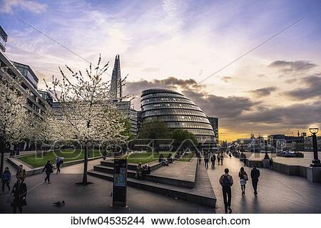 Promenade on the Thames, Potters Fields Park, Skyline, London City Hall, The Shard, at sunset, Southwark, London, England, United Kingdom, Europe View Large Photo Image Picture - Promenade on the Thames, Potters Fields Park, Skyline, London City Hall, The Shard, at sunset, Southwark, London, England, United Kingdom, Europe. Fotosearch