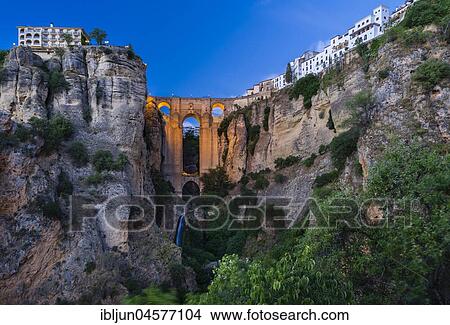Puente Nuevo with Tajo gorge, Ronda, Malaga province, Andalusia, Spain, Europe View Large Photo Image Picture - Puente Nuevo with Tajo gorge, Ronda, Malaga province, Andalusia, Spain, Europe. Fotosearch