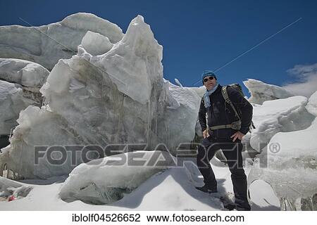 Stock Image - Purog Kangri Glacier, 6929m, Shuanghu County, Nagqu Province, Changtang, Tibet, China, Asia. Fotosearch