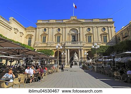 Queen Victoria statue in front of National Library building, Republic Square, Valletta, Malta, Europe View Large Photo Image Stock Photo - Queen Victoria statue in front of National Library building, Republic Square, Valletta, Malta, Europe. Fotosearch