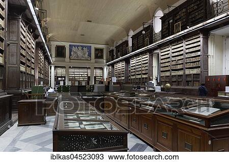 Stock Image - Reading room, National Library, Valletta, Malta, Europe. Fotosearch