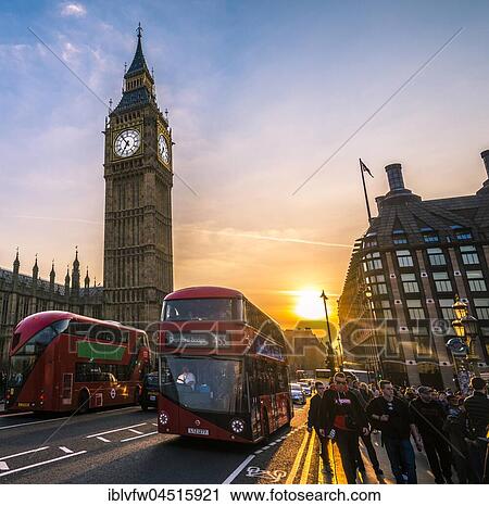 Red double decker bus in front of Big Ben, Houses of Parliament, backlit, Sunset, City of Westminster, London, London region, England, United Kingdom, Europe View Large Photo Image Stock Image - Red double decker bus in front of Big Ben, Houses of Parliament, backlit, Sunset, City of Westminster, London, London region, England, United Kingdom, Europe. Fotosearch