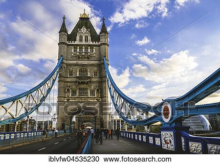 Red double-decker bus on the Tower Bridge, Southwark, London, England, United Kingdom, Europe View Large Photo Image Stock Image - Red double-decker bus on the Tower Bridge, Southwark, London, England, United Kingdom, Europe. Fotosearch