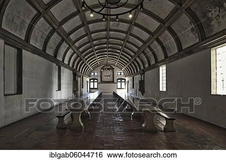 Stock Photograph - Refectory, Castle and Convent of the Order of Christ, Tomar, Santarem district, Portugal, Europe. Fotosearch