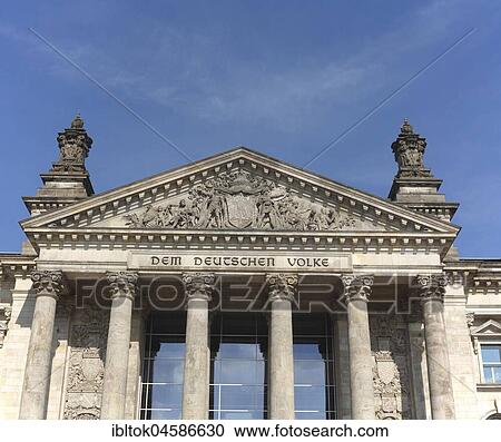 Stock Image - Reichstag Building, Portal, Berlin, Germany, Europe. Fotosearch