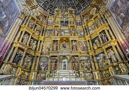 Stock Photo - Renaissance High Altar, Monasterio de San Jerónimo, Granada, Andalusia, Spain, Europe. Fotosearch