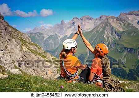 Rest after climbing tour, mountain landscape, Allgäu Alps, Oberstdorf, Germany, Europe View Large Photo Image Stock Image - Rest after climbing tour, mountain landscape, Allgäu Alps, Oberstdorf, Germany, Europe. Fotosearch