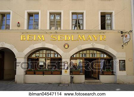 Picture - Restaurant Beim Sedlmayr, Westenriederstrasse, historic centre, Munich, Upper Bavaria, Bavaria, Germany, Europe. Fotosearch