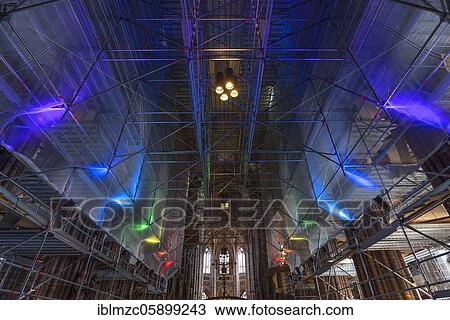 Restoration, scaffolding in the Lorenzkirche, colored lighting, Nuremberg, Middle Franconia, Bavaria, Germany, Europe View Large Photo Image Stock Image - Restoration, scaffolding in the Lorenzkirche, colored lighting, Nuremberg, Middle Franconia, Bavaria, Germany, Europe. Fotosearch