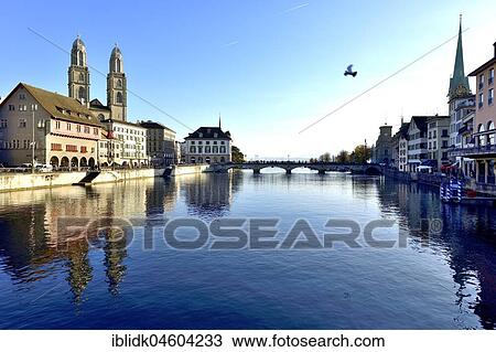 River Limmat, Limmatquai, Zurich, Canton of Zurich, Switzerland, Europe View Large Photo Image Stock Image - River Limmat, Limmatquai, Zurich, Canton of Zurich, Switzerland, Europe. Fotosearch
