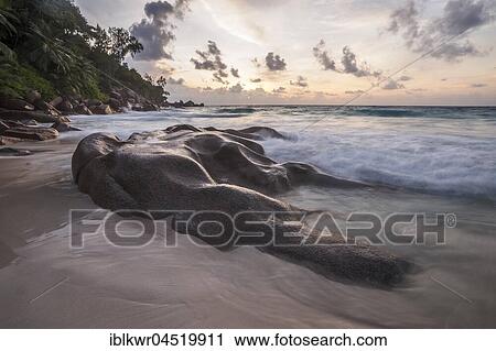 Rock formation on the beach Anse Georgette, Praslin, Indian Ocean, Seychelles, Africa View Large Photo Image Stock Image - Rock formation on the beach Anse Georgette, Praslin, Indian Ocean, Seychelles, Africa. Fotosearch