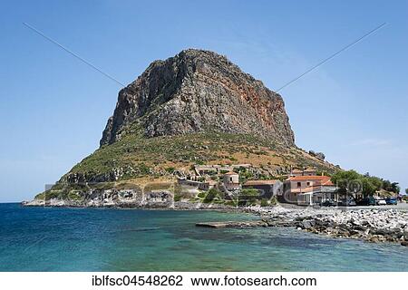 Rock of Monemvasia, Lakonia, Peloponnese, Greece, Europe View Large Photo Image Stock Image - Rock of Monemvasia, Lakonia, Peloponnese, Greece, Europe. Fotosearch