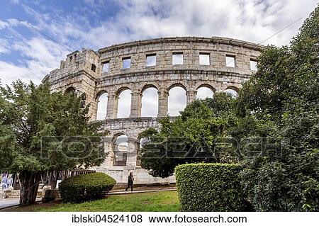 Roman amphitheater, Pula, Istria, Croatia, Europe View Large Photo Image Stock Photo - Roman amphitheater, Pula, Istria, Croatia, Europe. Fotosearch