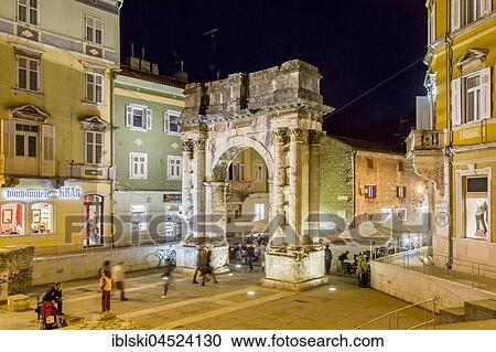 Roman Arch of the Sergii, Pula, Istria, Croatia, Europe View Large Photo Image Stock Image - Roman Arch of the Sergii, Pula, Istria, Croatia, Europe. Fotosearch