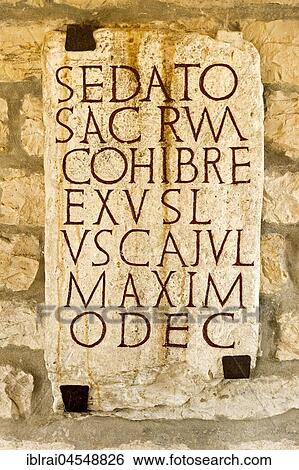 Roman inscription for God Sedatus, Roman fort Pfünz, Castra Vetoniana or Vetonianae, Raetian Limes, Walting, Eichstätt, Upper Bavaria, Bavaria, Germany, Europe View Large Photo Image Stock Photograph - Roman inscription for God Sedatus, Roman fort Pfünz, Castra Vetoniana or Vetonianae, Raetian Limes, Walting, Eichstätt, Upper Bavaria, Bavaria, Germany, Europe. Fotosearch
